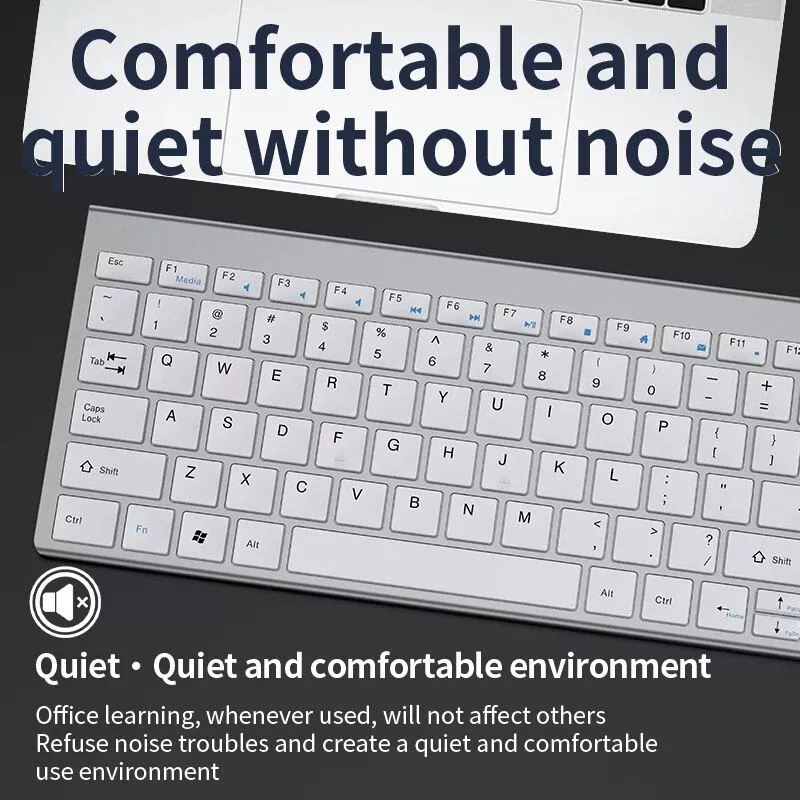 wireless keyboard bluetooth 5.0 & 2.4g mini multimedia set for laptop, pc, tv & more