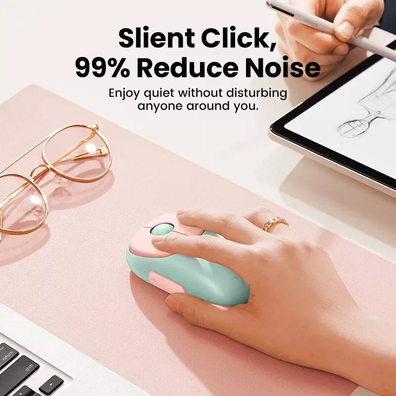 rechargeable wireless mouse with triple bluetooth & 4000 dpi